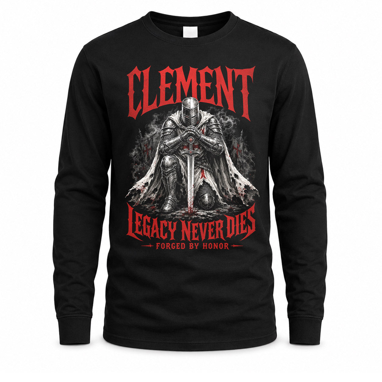 CLEMENT HS90-K04-109 - NAME Legacy Never Dies Forged By Honor Personalized Knight