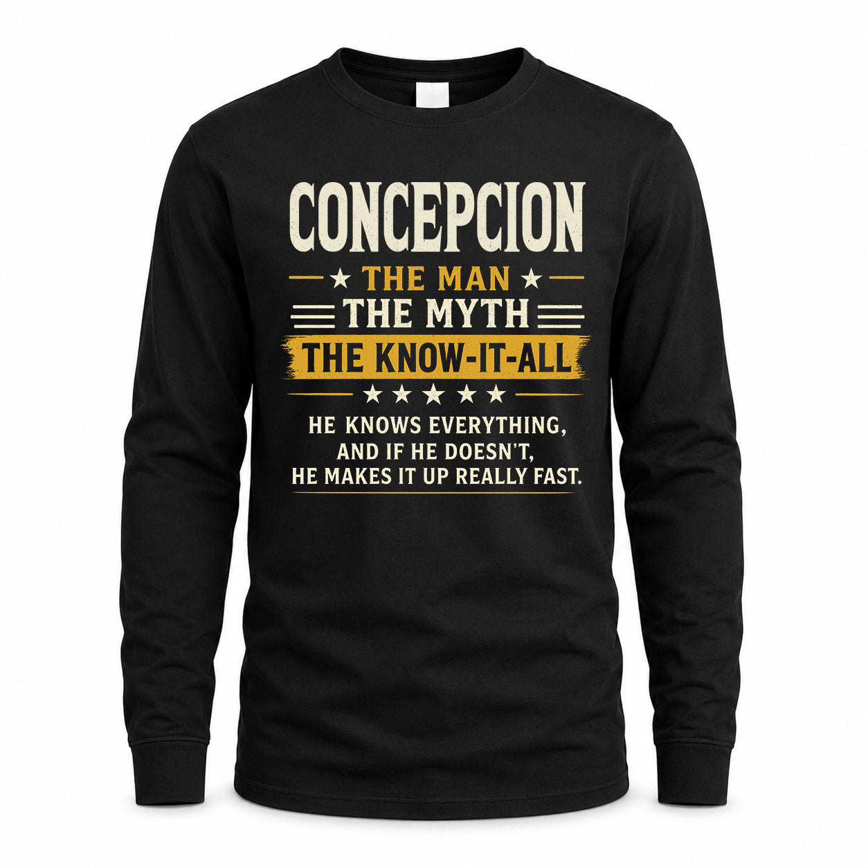 CONCEPCION TM90-K04-125 - NAME Legendary Know-It-All Personalized Funny Shirt