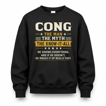 CONG TM90-K04-125 - NAME Legendary Know-It-All Personalized Funny Shirt