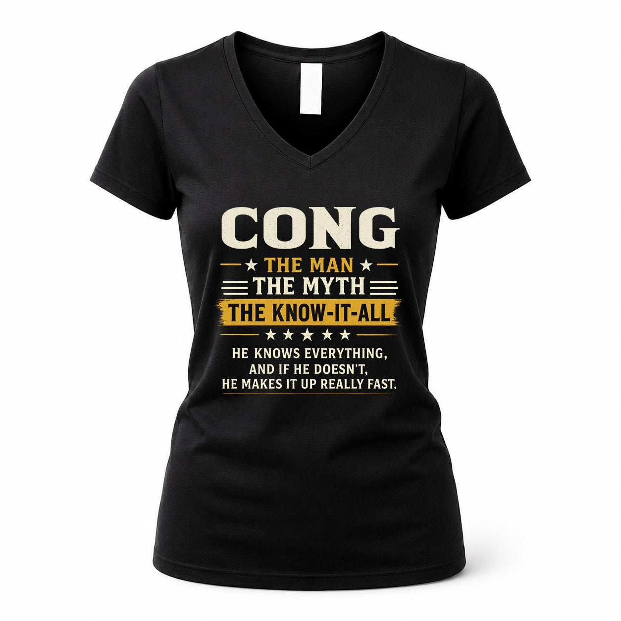 CONG TM90-K04-125 - NAME Legendary Know-It-All Personalized Funny Shirt