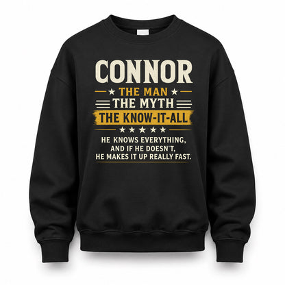 CONNOR TM90-K04-125 - NAME Legendary Know-It-All Personalized Funny Shirt