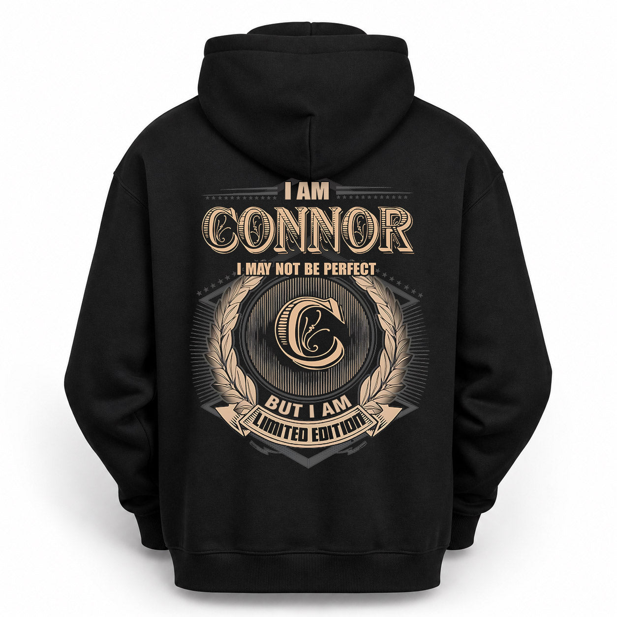 CONNOR PH55-T25-Personalized Name Quote Apparel “I Am NAME May Not Be Perfect But I Am Limited Edition”