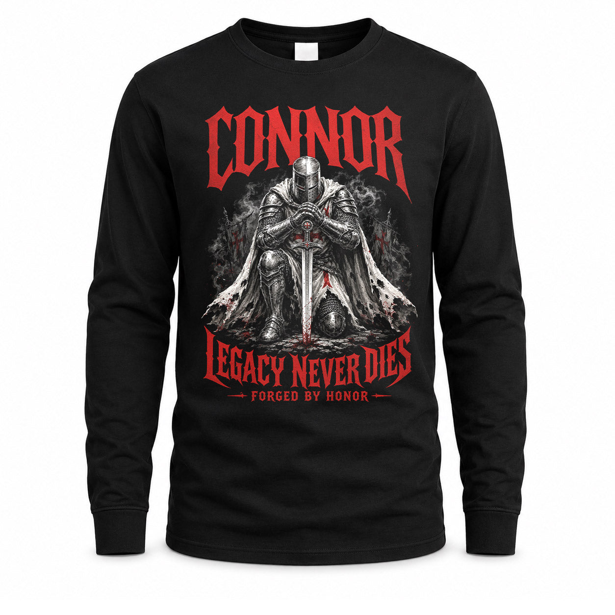 CONNOR HS90-K04-109 - NAME Legacy Never Dies Forged By Honor Personalized Knight