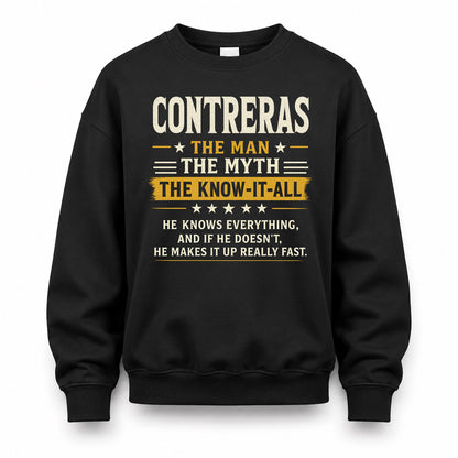CONTRERAS TM90-K04-125 - NAME Legendary Know-It-All Personalized Funny Shirt