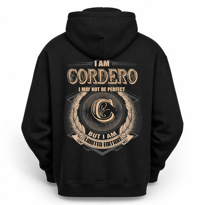 CORDERO PH55-T25-Personalized Name Quote Apparel “I Am NAME May Not Be Perfect But I Am Limited Edition”