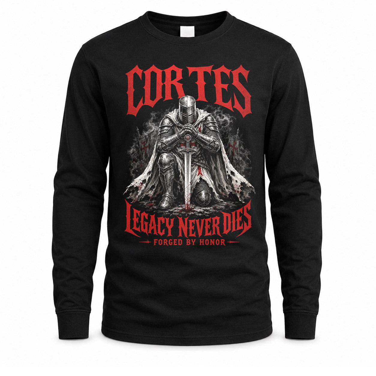 CORTES HS90-K04-109 - NAME Legacy Never Dies Forged By Honor Personalized Knight
