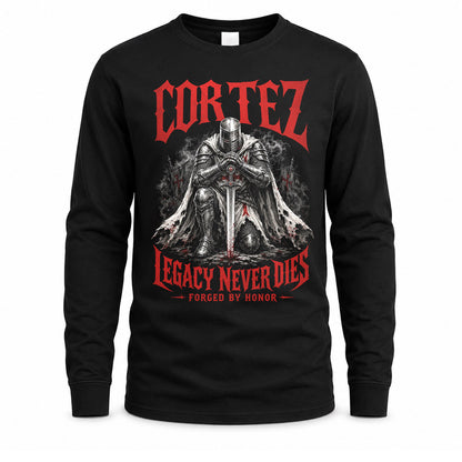 CORTEZ HS90-K04-109 - NAME Legacy Never Dies Forged By Honor Personalized Knight