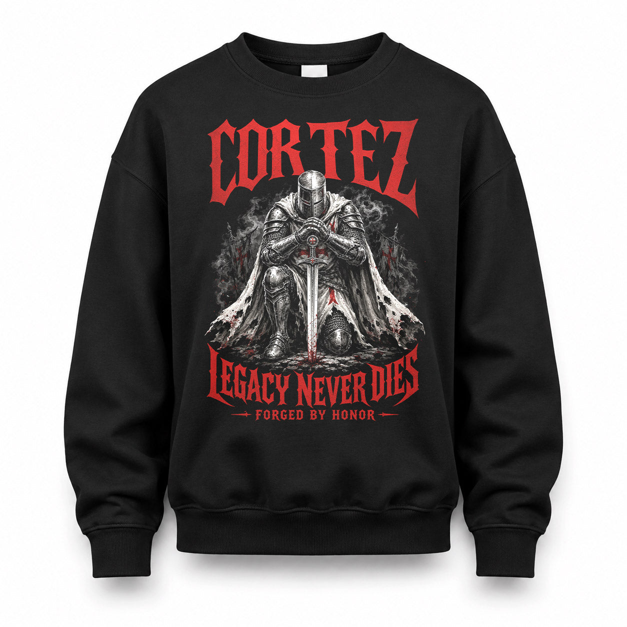 CORTEZ HS90-K04-109 - NAME Legacy Never Dies Forged By Honor Personalized Knight