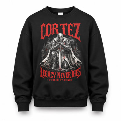 CORTEZ HS90-K04-109 - NAME Legacy Never Dies Forged By Honor Personalized Knight