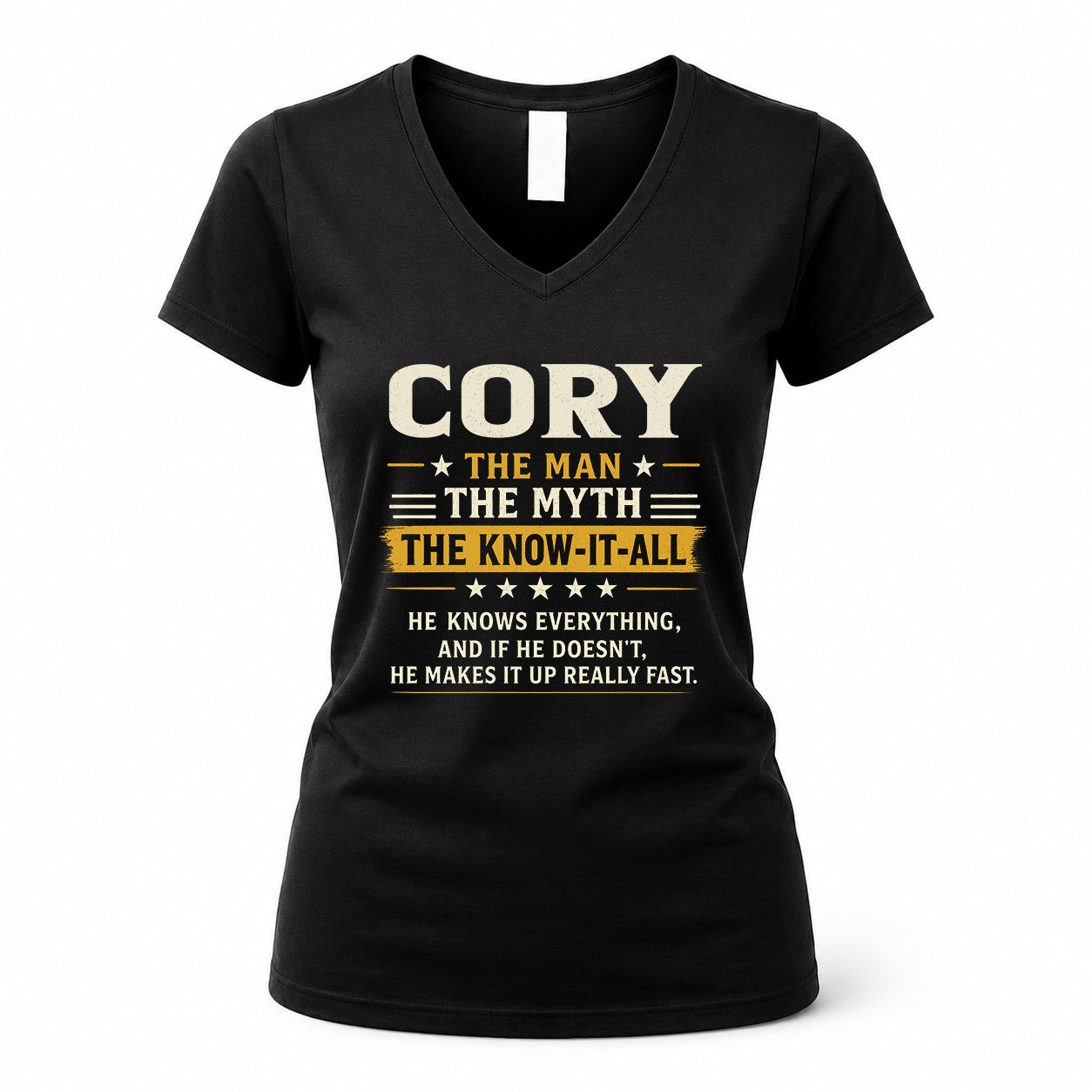 CORY TM90-K04-125 - NAME Legendary Know-It-All Personalized Funny Shirt