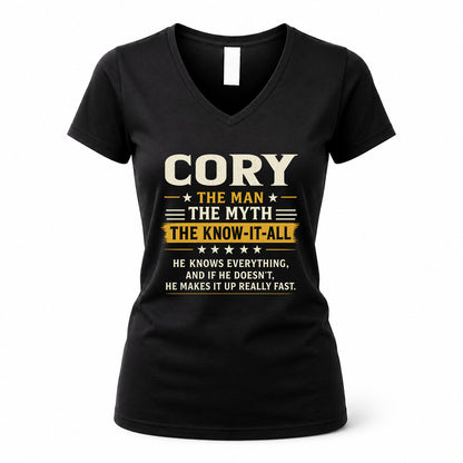 CORY TM90-K04-125 - NAME Legendary Know-It-All Personalized Funny Shirt