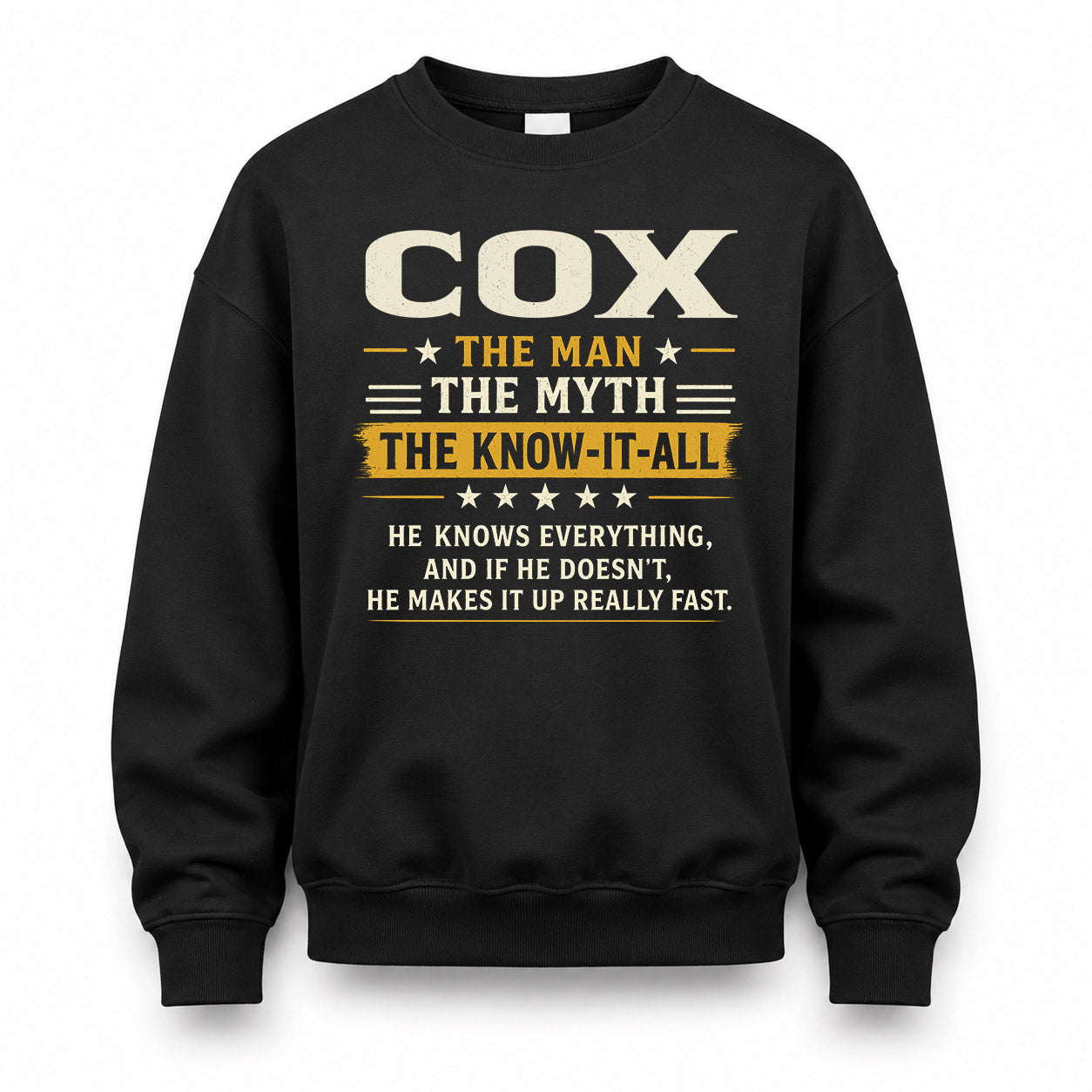 COX TM90-K04-125 - NAME Legendary Know-It-All Personalized Funny Shirt
