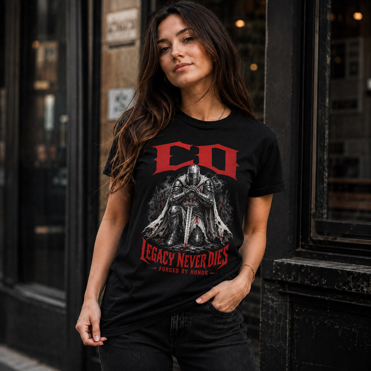 CO HS90-K04-109 - NAME Legacy Never Dies Forged By Honor Personalized Knight