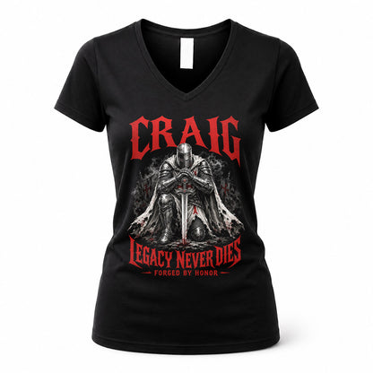 CRAIG HS90-K04-109 - NAME Legacy Never Dies Forged By Honor Personalized Knight