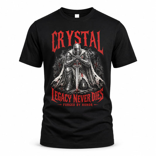 CRYSTAL HS90-K04-109 - NAME Legacy Never Dies Forged By Honor Personalized Knight