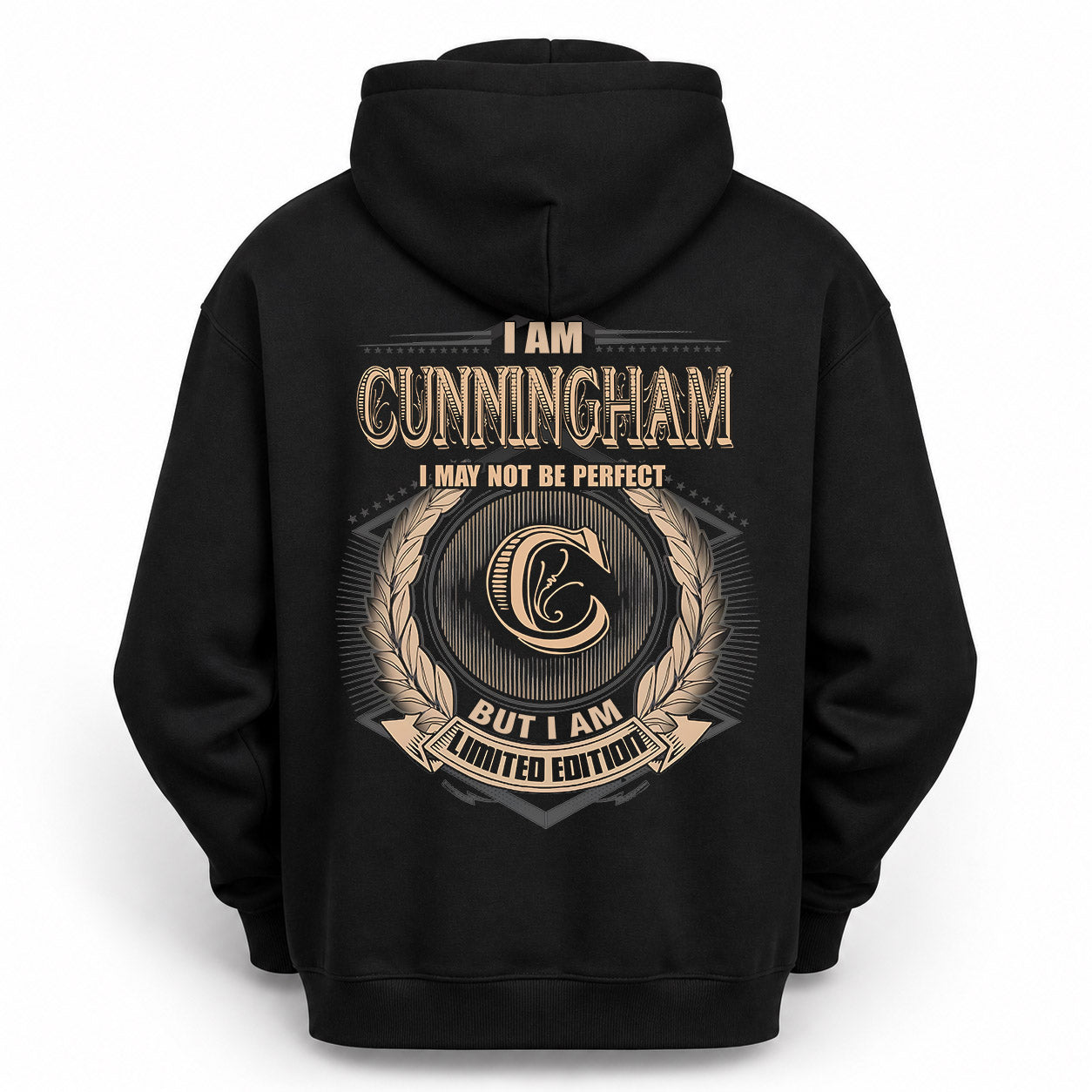 CUNNINGHAM PH55-T25-Personalized Name Quote Apparel “I Am NAME May Not Be Perfect But I Am Limited Edition”