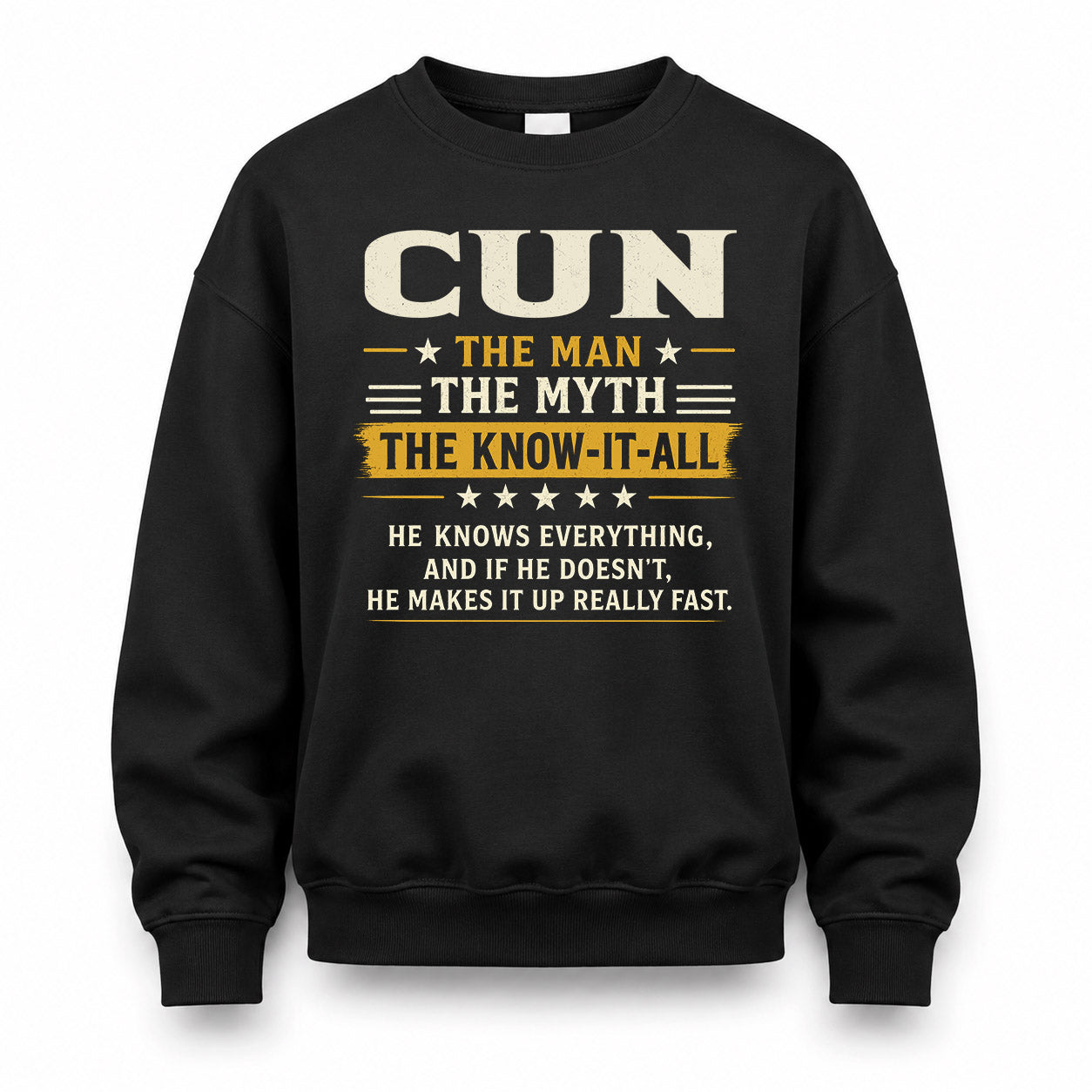 CUN TM90-K04-125 - NAME Legendary Know-It-All Personalized Funny Shirt