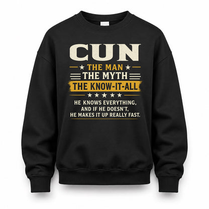 CUN TM90-K04-125 - NAME Legendary Know-It-All Personalized Funny Shirt
