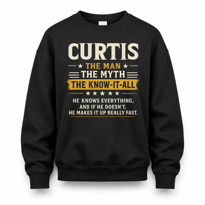 CURTIS TM90-K04-125 - NAME Legendary Know-It-All Personalized Funny Shirt
