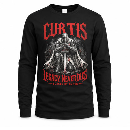 CURTIS HS90-K04-109 - NAME Legacy Never Dies Forged By Honor Personalized Knight