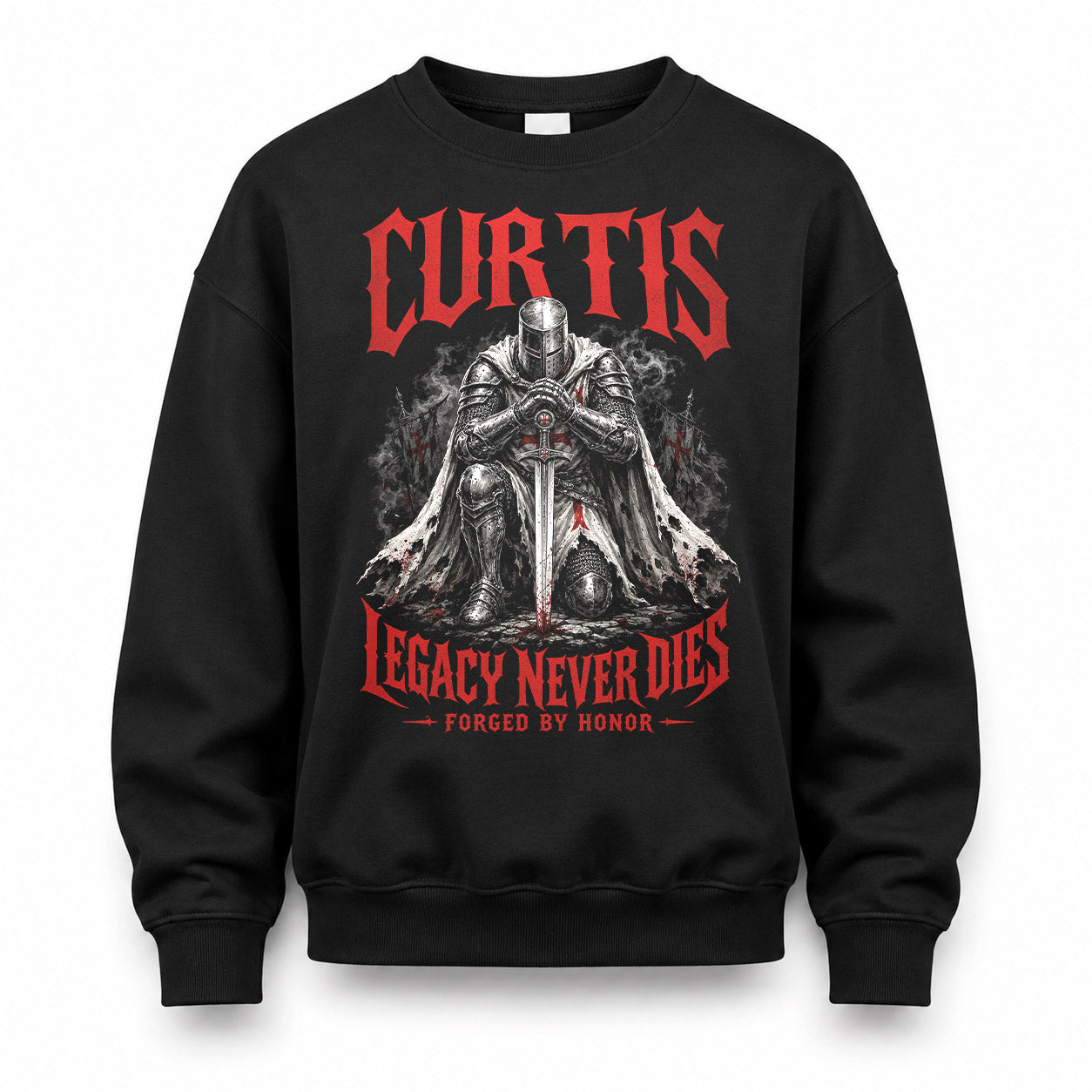 CURTIS HS90-K04-109 - NAME Legacy Never Dies Forged By Honor Personalized Knight