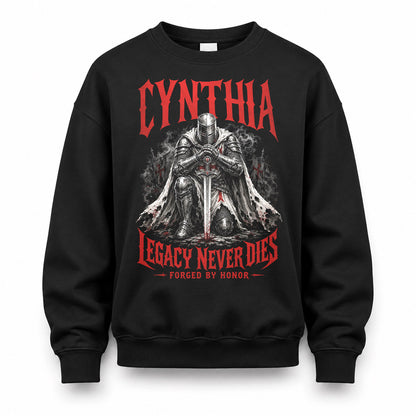 CYNTHIA HS90-K04-109 - NAME Legacy Never Dies Forged By Honor Personalized Knight