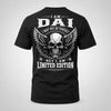 DAI P01-K24-229 – Personalized Skull Graphic Apparel “I Am NAME I May Not Be Perfect But I Am Limited Edition”