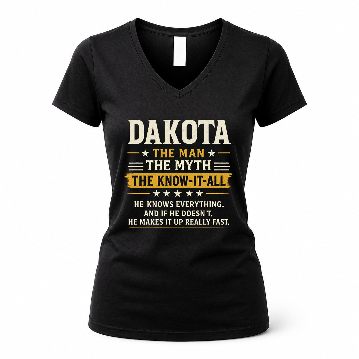 DAKOTA TM90-K04-125 - NAME Legendary Know-It-All Personalized Funny Shirt