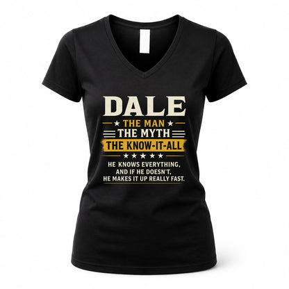 DALE TM90-K04-125 - NAME Legendary Know-It-All Personalized Funny Shirt