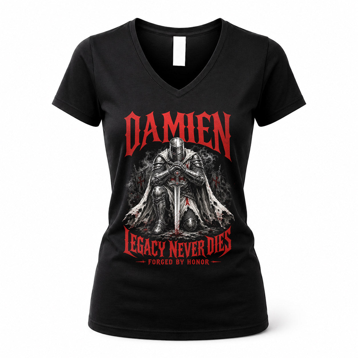 DAMIEN HS90-K04-109 - NAME Legacy Never Dies Forged By Honor Personalized Knight