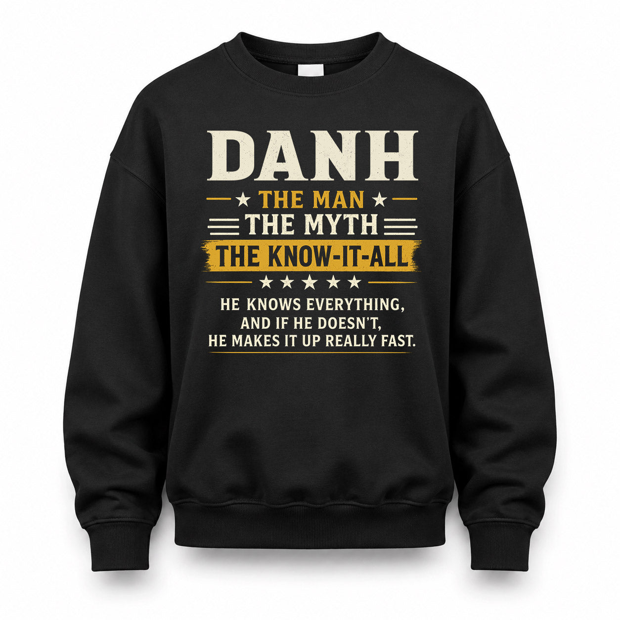 DANH TM90-K04-125 - NAME Legendary Know-It-All Personalized Funny Shirt