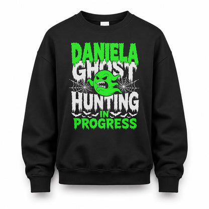 DANIELA HW22-K06-109 - NAME Ghost Hunting In Progress Personalized Halloween Shirt