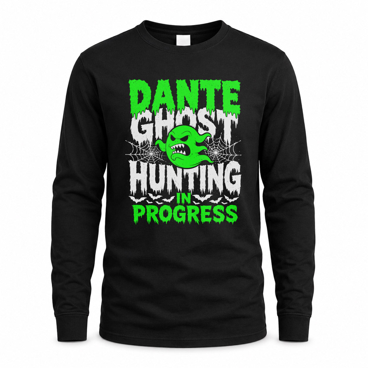 DANTE HW22-K06-109 - NAME Ghost Hunting In Progress Personalized Halloween Shirt