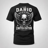 DARIO P01-K24-229 – Personalized Skull Graphic Apparel “I Am NAME I May Not Be Perfect But I Am Limited Edition”