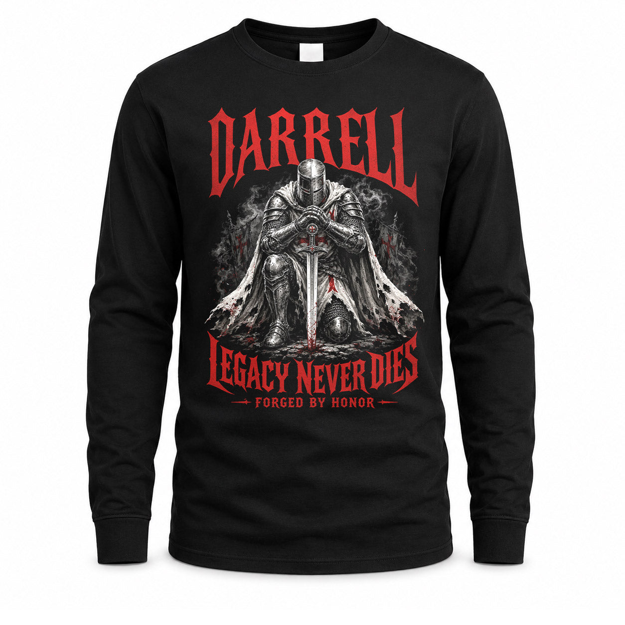 DARRELL HS90-K04-109 - NAME Legacy Never Dies Forged By Honor Personalized Knight