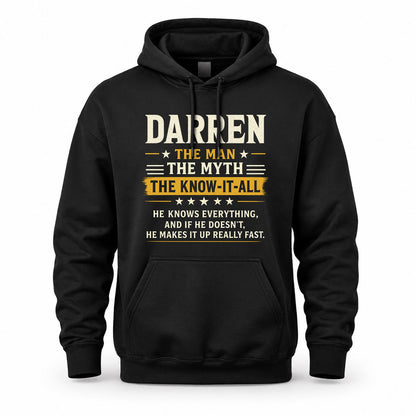 DARREN TM90-K04-125 - NAME Legendary Know-It-All Personalized Funny Shirt