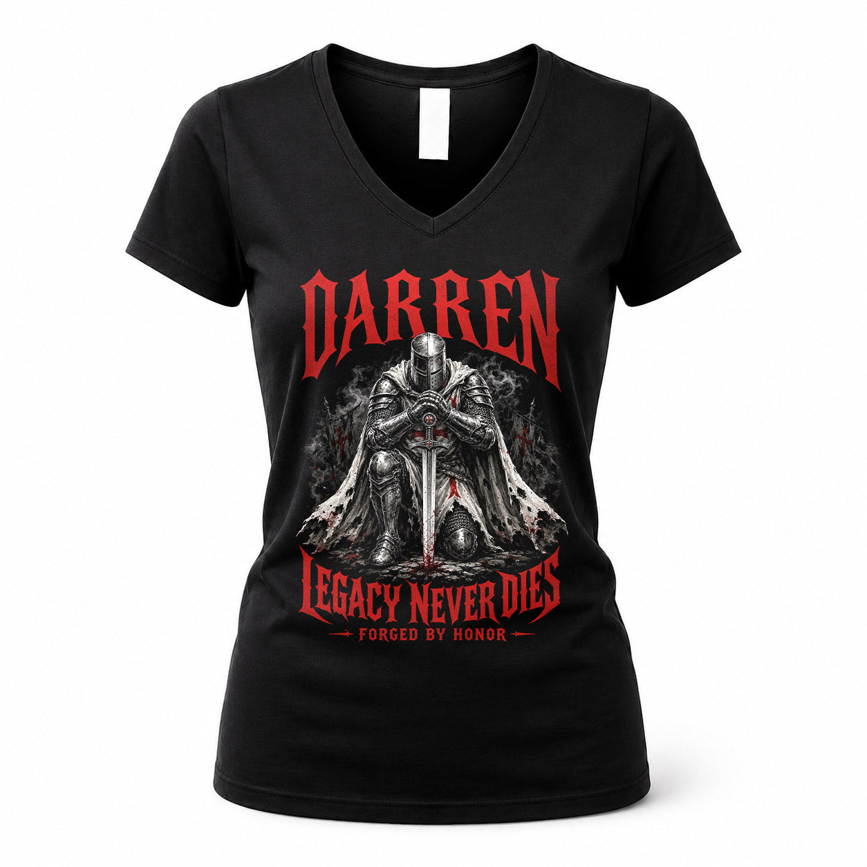 DARREN HS90-K04-109 - NAME Legacy Never Dies Forged By Honor Personalized Knight