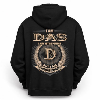 DAS PH55-T25-Personalized Name Quote Apparel “I Am NAME May Not Be Perfect But I Am Limited Edition”