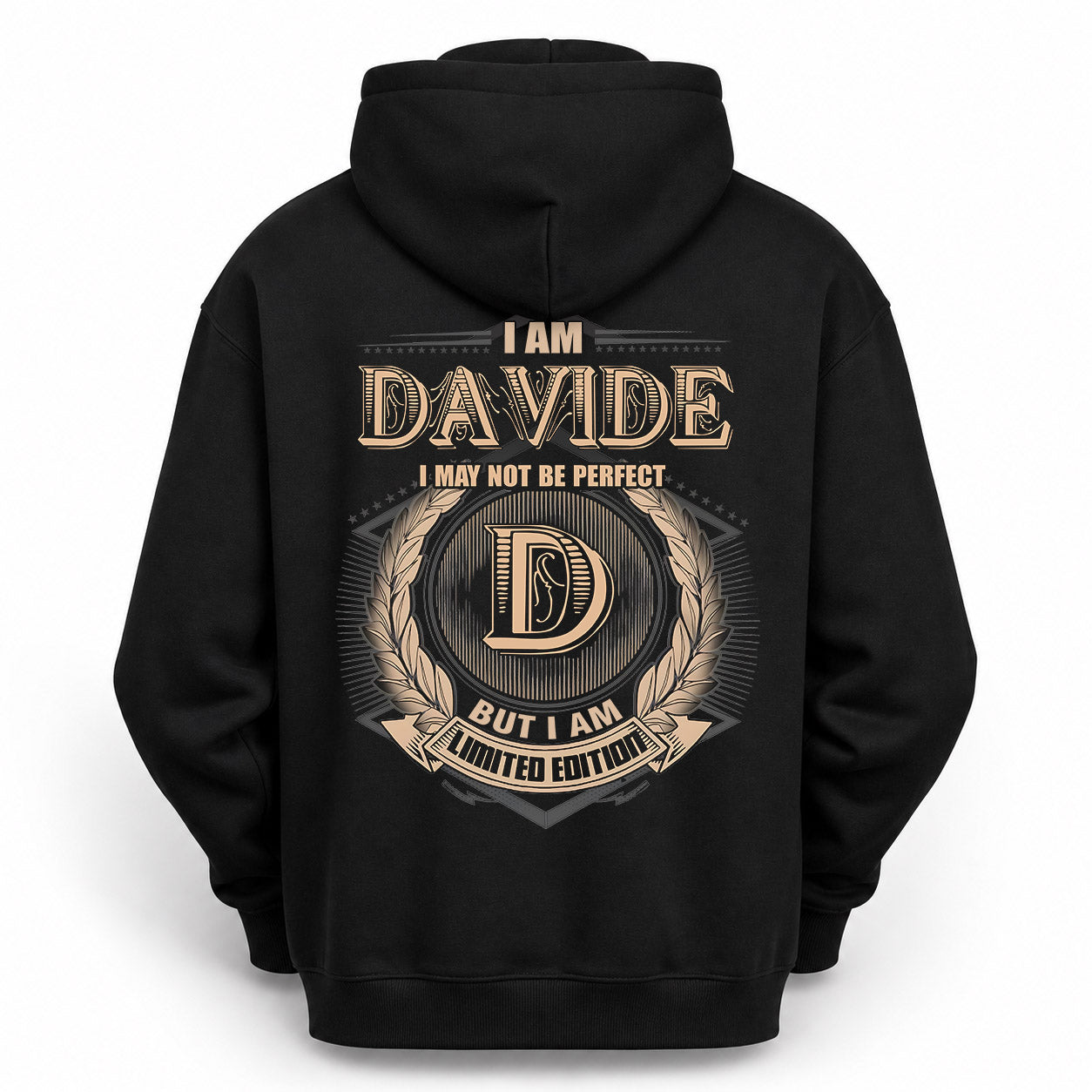 DAVIDE PH55-T25-Personalized Name Quote Apparel “I Am NAME May Not Be Perfect But I Am Limited Edition”
