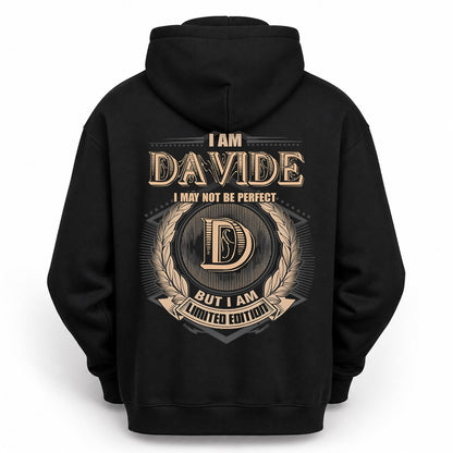 DAVIDE PH55-T25-Personalized Name Quote Apparel “I Am NAME May Not Be Perfect But I Am Limited Edition”