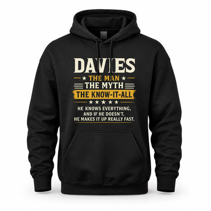 DAVIES TM90-K04-125 - NAME Legendary Know-It-All Personalized Funny Shirt