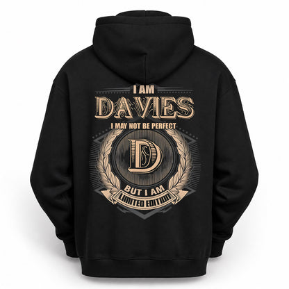 DAVIES PH55-T25-Personalized Name Quote Apparel “I Am NAME May Not Be Perfect But I Am Limited Edition”