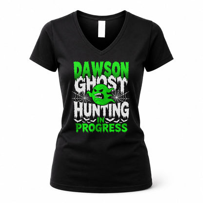 DAWSON HW22-K06-109 - NAME Ghost Hunting In Progress Personalized Halloween Shirt