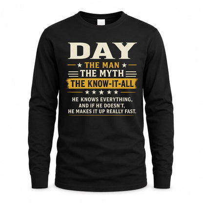 DAY TM90-K04-125 - NAME Legendary Know-It-All Personalized Funny Shirt