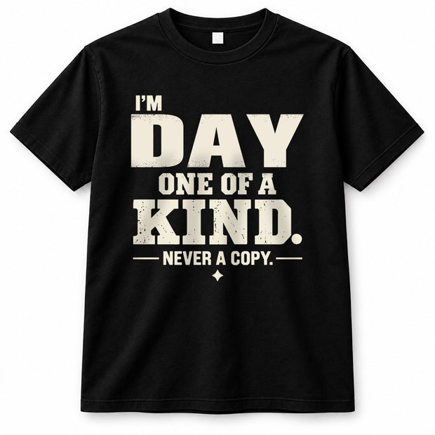DAY P6-K4-228 Personalized Funny Quote Apparel “I’m NAME – One of a Kind, Never a Copy”