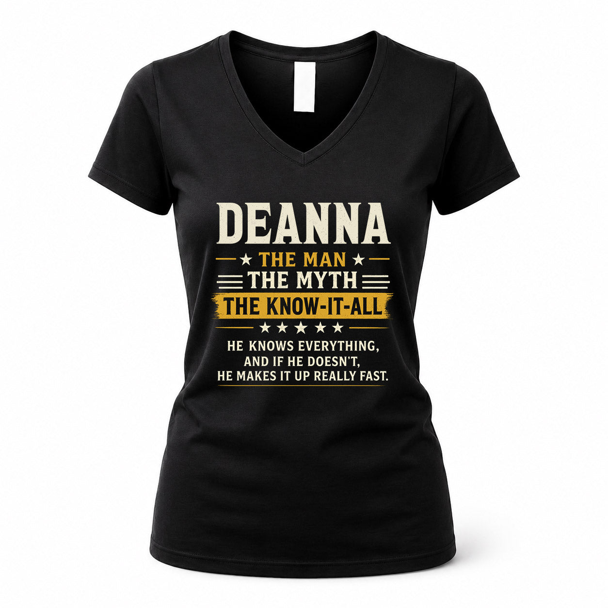 DEANNA TM90-K04-125 - NAME Legendary Know-It-All Personalized Funny Shirt