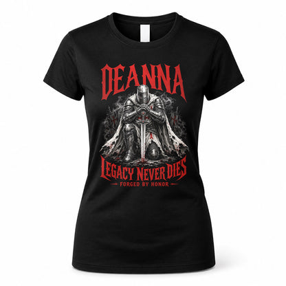 DEANNA HS90-K04-109 - NAME Legacy Never Dies Forged By Honor Personalized Knight
