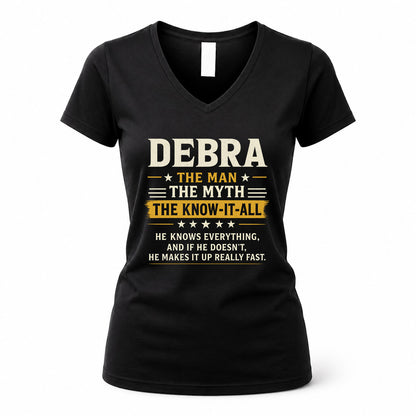 DEBRA TM90-K04-125 - NAME Legendary Know-It-All Personalized Funny Shirt