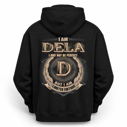 DELA PH55-T25-Personalized Name Quote Apparel “I Am NAME May Not Be Perfect But I Am Limited Edition”