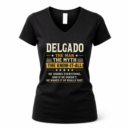 DELGADO TM90-K04-125 - NAME Legendary Know-It-All Personalized Funny Shirt